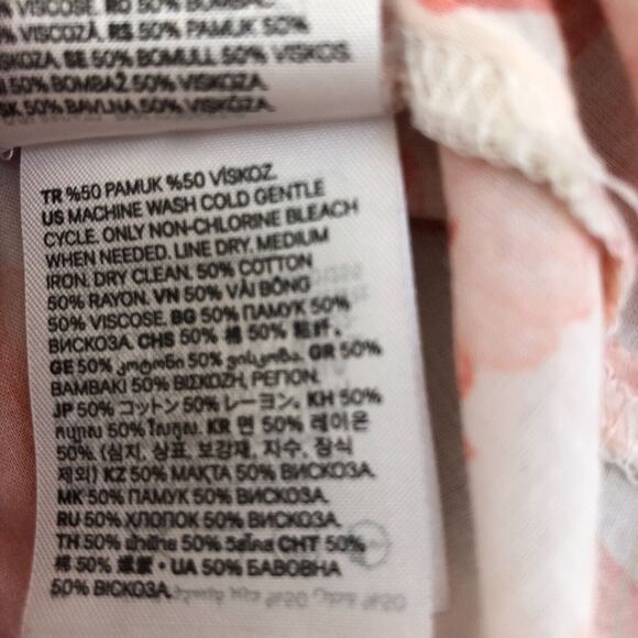 H&M V-Neck Balloon-Sleeved Feminine Romantic Summer Floral Flared Mini Dress S - Picture 13 of 16